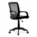 Nautilus Designs Beta Medium Back Mesh Task Office Chair With Contoured Back & Upholstered Black Fabric Seat and Fixed Arms Black - BCM/F600/BK 47389NA