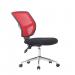Nautilus Designs Nexus Designer Medium Back Two Tone Mesh Operator Office Chair With Sculptured Lumbar & Spine Support No Arms Red - BCM/K512/RD 47396NA