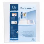 Exacompta Kreacover Presentation Ring Binder PVC 2 D-Ring A4 40mm Rings White (Pack 10) - 51823E 47412EX