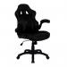 Nautilus Designs Predator Ergonomic Gaming Style Office Chair with Folding Arms and Integral Headrest and Lumbar Support Black - BCPH600BK 47417NA