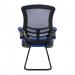 Nautilus Designs Luna Designer High Back Mesh Blue Cantilever Visitor Chair With Folding Arms and Black Shell/Frame - BCM/L1302V/BL 47452NA