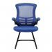 Nautilus Designs Luna Designer High Back Mesh Blue Cantilever Visitor Chair With Folding Arms and Black ShellFrame - BCML1302VBL 47452NA