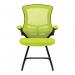 Nautilus Designs Luna Designer High Back Mesh Green Cantilever Visitor Chair With Folding Arms and Black ShellFrame - BCML1302VGN 47473NA