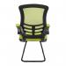 Nautilus Designs Luna Designer High Back Mesh Green Cantilever Visitor Chair With Folding Arms and Black ShellFrame - BCML1302VGN 47473NA