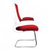 Nautilus Designs Luna Designer High Back Mesh Red Cantilever Visitor Chair With Folding Arms and White Shell/Chrome Frame - BCM/L1302V/WHRD 47494NA