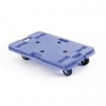 Slingsby Silentmaster Interconnecting Plastic Dolly With Integral Handle Stackable 150Kg Capacity L600 x W400 x H120mm Blue - 360660 47529SL