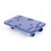 Slingsby Silentmaster Interconnecting Plastic Dolly With Integral Handle Stackable 150Kg Capacity L600 x W400 x H120mm Blue - 360660 47529SL