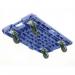 Slingsby Silentmaster Interconnecting Plastic Dolly With Integral Handle Stackable 150Kg Capacity L600 x W400 x H120mm Blue - 360660 47529SL