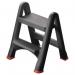 Slingsby Folding Plastic Step Stool 150Kg Capacity W495 x D172 x H640mm Black - 333650 47571SL