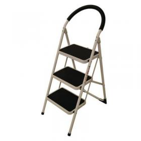 Slingsby Folding 3 Tread Step Ladder 150Kg Capacity (Height to Top Step 720mm) White - 359294 47585SL