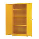 Slingsby Express Flammable Hazardous Substance Storage Cabinet With 3 Shelves COSHH 75Kg Capacity H1800 x W900 x D460mm Yellow - 314287 47648SL
