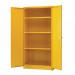 Slingsby Express Flammable Hazardous Substance Storage Cabinet With 3 Shelves COSHH 75Kg Capacity H1800 x W900 x D460mm Yellow - 314287 47648SL