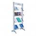 Fast Paper Wide Mobile Literature Display 4 Shelves Grey - F12A4TT35 47727PL