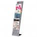 Fast Paper Literature Holder Floor Standing 7 Compartment A4 Portrait Grey - F285735 47776PL