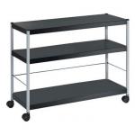 Fast Paper Mobile Trolley Extra Large 3 Shelves Black/Silver - FDP3XL01 47804PL