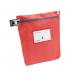 Versapak Reusable Secure Cash Bag With Button Seal Locking Mechanism Medium 267x267x50mm (Opening Size: 190mm) Red - CCB1-RDS 47881VE