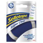 Sellotape Super Clear Tape Easy Tear Strong Extra Thick 24mm x 50m Pack 6) - 1569087 48180HK