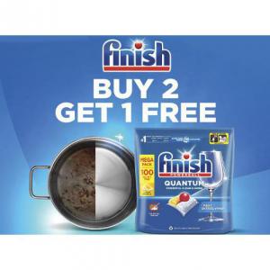 Finish Quantum All in One Dishwasher Tablets Lemon  Buy 2 Get One Free