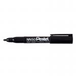 Pentel NN50 Permanent Marker Bullet Tip 1.5mm Line Black (Pack 12) - NN50-A 48252SP