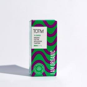 TOTM Organic Cotton Applicator Tampon Super (Pack 14) - 0606004 48488CP