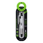 Tombow AirPress Retractable Ballpoint Pen 0.7mm Tip White Barrel Black Ink - BC-AP21 48679TW
