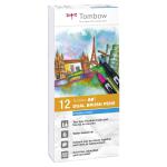 Tombow ABT Dual Brush Pen 2 Tips Primary Assorted Colours (Pack 12) - ABT-12P-1 48721TW