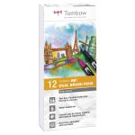Tombow ABT Dual Brush Pen 2 Tips Grey Colours (Pack 12) - ABT-12P-3 48735TW