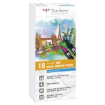 Tombow ABT Dual Brush Pen 2 Tips Primary Assorted Colours (Pack 18) - ABT-18P-1 48742TW