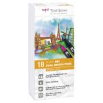 Tombow ABT Dual Brush Pen 2 Tips Secondary Assorted Colours (Pack 18) - ABT-18P-2 48749TW