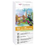 Tombow ABT Dual Brush Pen 2 Tips Pastel Assorted Colours (Pack 18) - ABT-18P-5 48763TW