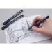 Tombow MONO Fineliner Drawing Pen 01 Tip 0.24mm Line Black (Pack 12) - WS-EFL01 48840TW