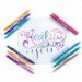 Tombow TwinTone Dual Tip Marker 0.8mm and 0.3mm Line Bright Assorted Colours (Pack 12) - WS-PK-12P-1 48882TW