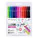 Tombow TwinTone Dual Tip Marker 0.8mm and 0.3mm Line Bright Assorted Colours (Pack 12) - WS-PK-12P-1 48882TW