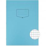 Silvine Tough Shell Exercise Book A4 7mm Squares Blue (Pack 25) EX155 49022SP