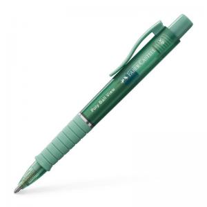 Faber-Castell Ballpoint Pen Poly Ball View Green Pack 5 - 145754