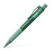 In the photo, there are five Faber-Castell Ballpoint Pens, all in a vibrant green color. The pens have a sleek, modern design and a comfortable grip. Each pen features the Faber-Castell logo near the top and a smooth writing tip. The pack of pens is neatly arranged and ready to be used for any writing task.