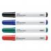 Bi-Office Dryerase Whiteboard Marker Bullet Tip Assorted Colours (Pack 4) - PE1306 49106BS