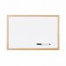 Bi-Office Non Magnetic Melamine Whiteboard Pine Wood Frame 900x600mm - MP07001010 49141BS