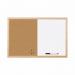 Bi-Office Combination Board CorkNon Magnetic Whiteboard Pine Frame 600x400mm - MX03001010 49162BS