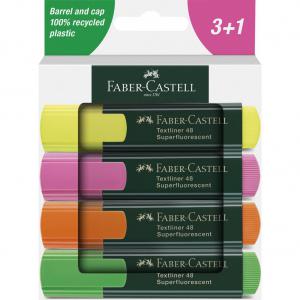 Faber-Castell Highlighter Textliner 48 - Assorted Colours Pack 4 -