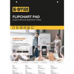 Bi-Office Flipchart Pad Plain A1 White 40 Sheets (Pack 5) - FL014001 49225BS