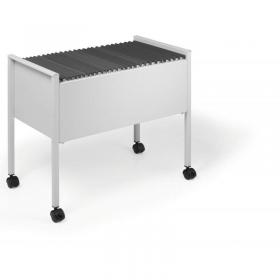 Durable Suspension File Trolley Cart Holds Up To 80 A4 Folders Grey - 309510 - 309510 49643DR