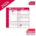 Sasco 2025 Original Year Wall Planner 915W x 610mmH With Wet Wipe Pen & Sticker Pack Board Mounted - 2410238 49650AC