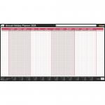 Sasco 2025 Annual Holiday Year Wall Planner 750W x 410Hmm With Wet Wipe Pen & Sticker Pack Unmounted - 2410254 49727AC