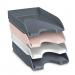 CEP Mineral by Cep Letter Trays A4 Portrait Stackable Assorted Colours - Includes 2 x Grey 1 x Pink and 1 x White (Pack 4) - 1020041681 49874CE