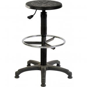 Teknik Office Polly Stool Wipe Clean Seat With Ring Kit Conversion and