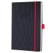 Conceptum Diary 2025 Approx A5 Week To View Hardcover Softwave Surface 148x213x30mm Black-Red 50245SG