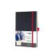 Conceptum Diary 2025 Approx A5 Week To View Hardcover Softwave Surface 148x213x30mm Black-Red 50245SG