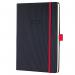 Conceptum Diary 2025 Approx A5 Week To View Hardcover Softwave Surface 148x213x30mm Black-Red 50245SG