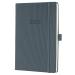 Conceptum Diary 2025 Approx A5 Week To View Hardcover Softwave Surface 148x213x30mm Dark Grey 50252SG